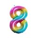 Rainbow Rainbow Number 8 foil balloon 85 cm