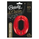 Number Red Red Number 0 Foil Balloon 85 cm
