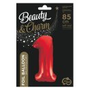 Number Red Red Number 1 Foil Balloon 85 cm