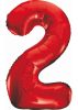 Red 2 Red number foil balloon 85 cm