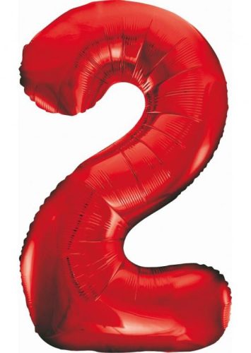 Red 2 Red number foil balloon 85 cm