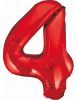 Number Red Red number 4 foil balloon 85 cm