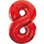 Number Red Red number 8 foil balloon 85 cm