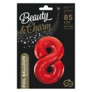 Number Red Red number 8 foil balloon 85 cm