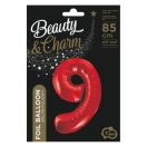 Number Red Red Number 9 Foil Balloon 85 cm