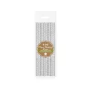 Colour Silver Chevron Silver paper straw 12 pcs