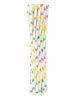 Colour Colorful Dots paper straw pack of 12