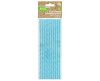 Light Blue Chevron Paper Straw (12 pieces)