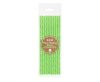 Colour Lime Green Chevron Green Paper Straw Pack of 12