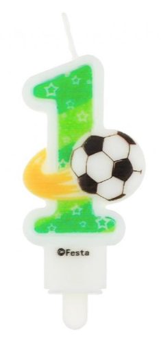 Football 1-es Ball number candle, cake candle