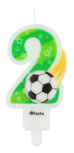 Football 2-es Ball number candle, cake candle
