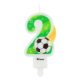 Football Ball Number 2 candle, cake candle