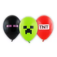 Minecraft TNT Party balloon, 6 pcs 12 inch (30 cm)