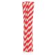 Red Stripes Flexible Paper Straw (12 pieces)