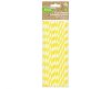 Yellow Stripes Flexible Paper Straw (12 pieces)
