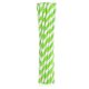 Green Stripes Flexible Paper Straw (12 pieces)