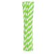 Colour Green Stripes Green Flexible Paper Straw 12 pcs