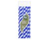 Blue Stripes Flexible Paper Straw (12 pieces)