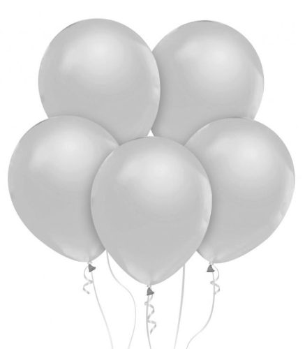 Silver Silver Metallic air-balloon, balloon 10 pieces 12 inch (30 cm)