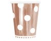 rose gold B&C Polka Dots paper cup 6 pcs 266 ml