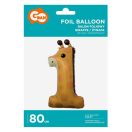 Number Giraffe Giraffe Number 1 Foil Balloon 80 cm