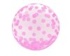 Pink Dots Aqua ball foil balloon 46 cm
