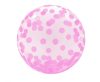 Pink Dots Aqua ball foil balloon 46 cm