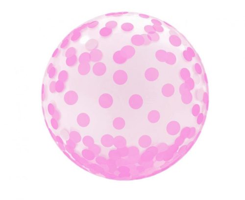 Pink Dots Aqua ball foil balloon 46 cm