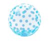 blue Dots Aqua sphere foil balloon 46 cm