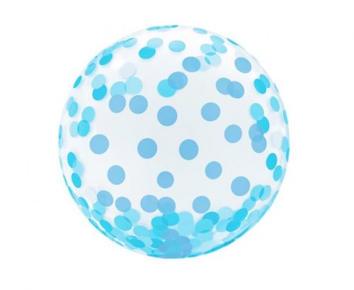 blue Dots Aqua sphere foil balloon 46 cm