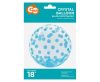 blue Dots Aqua sphere foil balloon 46 cm