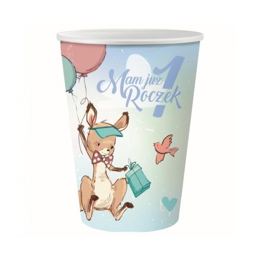 Kangaroo Kangaroo First Birthday Paper Cup 6 pcs 270 ml