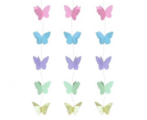 Pastel Butterfly hanging decoration 200 cm