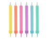 Colour Jumbo Neon cake candle, candle set 12 pcs