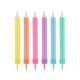 Colour Jumbo Neon cake candle, candle set 12 pcs