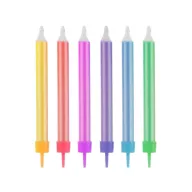 Colour Jumbo Colourful cake candle set, 12 pcs