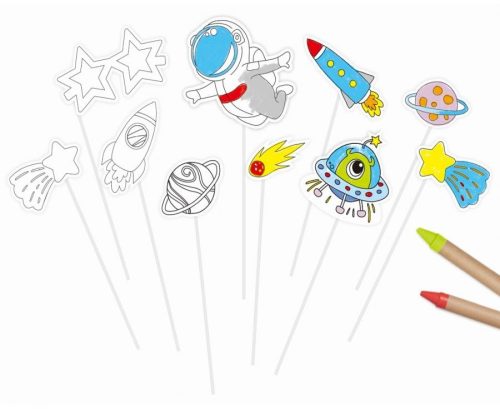 Space Universe colorable photo accessories 10 pcs set