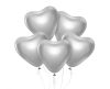 Heart Platinum Silver air-balloon, balloon 6 pieces 12 inch (30 cm)
