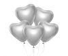 Heart Platinum Silver air-balloon, balloon 6 pieces 12 inch (30 cm)