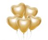 Heart Platinum Gold air-balloon, balloon 6 pieces 12 inch (30 cm)