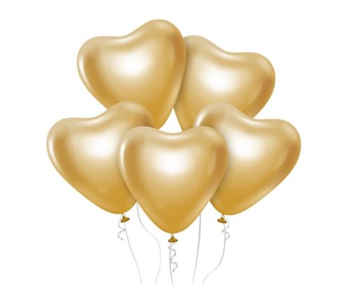 Heart Platinum Gold air-balloon, balloon 6 pieces 12 inch (30 cm)