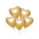 Heart Platinum Gold air-balloon, balloon 6 pieces 12 inch (30 cm)
