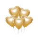 Love Platinum Gold Heart Balloon, 6 pcs 12 inch (30 cm)