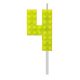 building blocks 4-inch Yellow Blocks cake candle, number candle