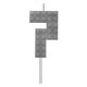 Blocks Grey Blocks Block 7 Grey birthday candle, number candle