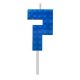 Blocks Blue Blocks Building block candle 7 Blue for cake, number candle