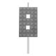 building blocks 8 as Grey Blocks cake candle, number candle