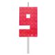 building blocks 9-inch Red Blocks cake candle, number candle