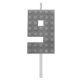 building blocks 9-inch Grey Blocks cake candle, number candle