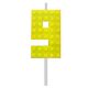 building blocks 9-inch Yellow Blocks cake candle, number candle